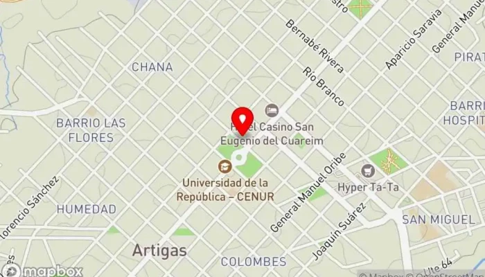 mapa de CUATRO ESTACIONES ARTIGAS - ENVIOS POR WHATSAPP Restaurante en Artigas