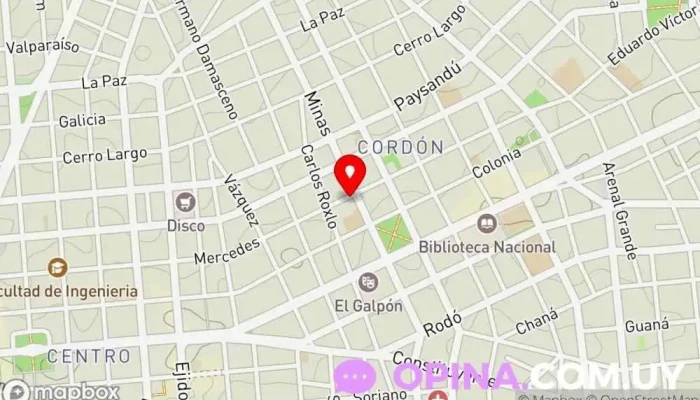 mapa de Cyber Salon Papelería EL MARAGATO Papelería en Montevideo