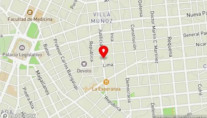 mapa de Dabier Cervecería artesanal en Montevideo