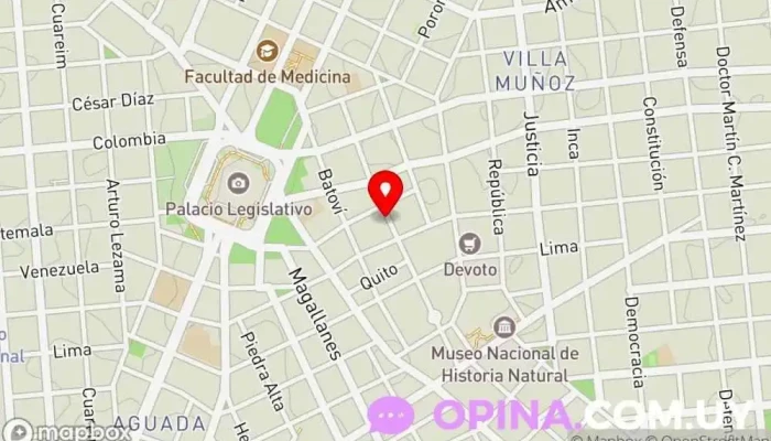 mapa de Dahl Institute Academia de inglés en Montevideo
