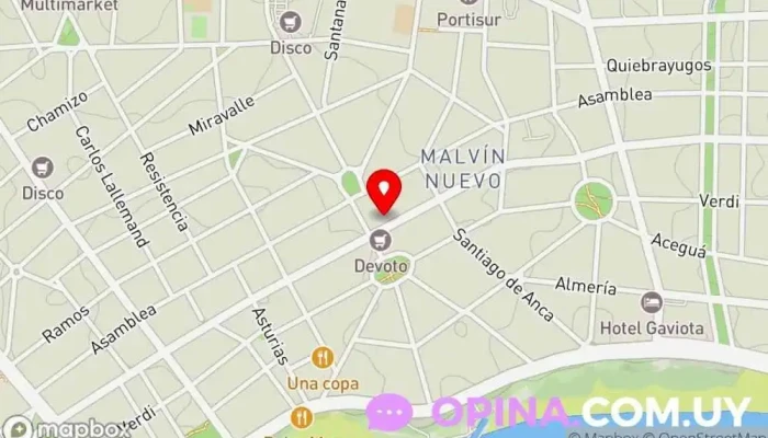 mapa de D’amore Montessori School Escuela primaria en Montevideo