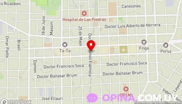 mapa de Danzando con Eliana Escuela de arte, Academia de baile en Las Piedras