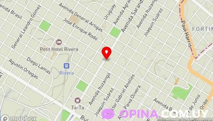 mapa de Danzarte Academia de baile en Rivera