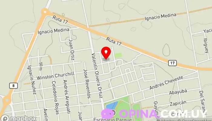 mapa de DC 18  en Treinta y Tres