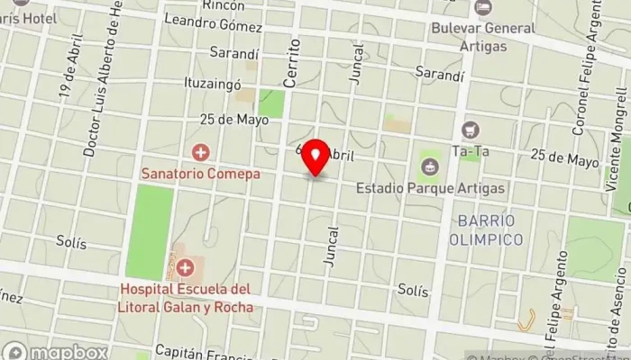 mapa de De la Casa sin gluten Restaurante de comida sin gluten en Paysandú