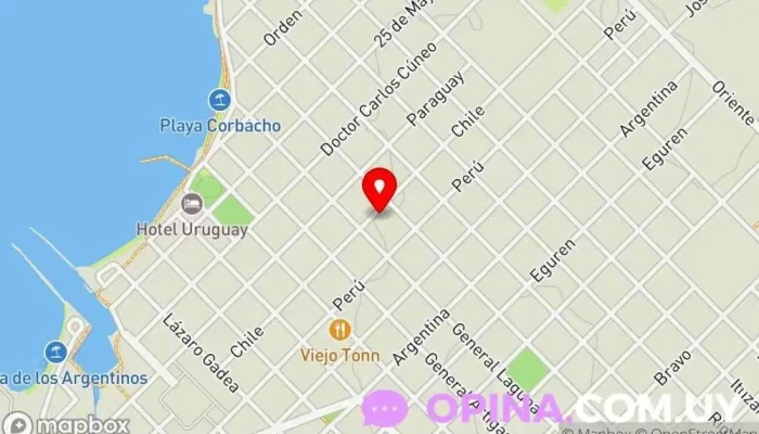 mapa de DeBug electronics Tienda de electrónica en Nueva Palmira