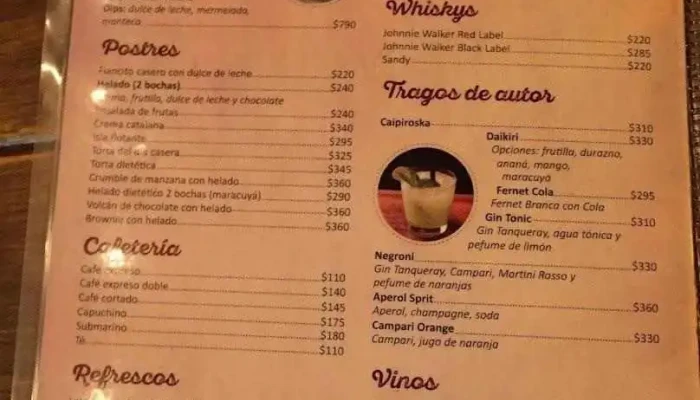 Decano:  Menu - Pizzería