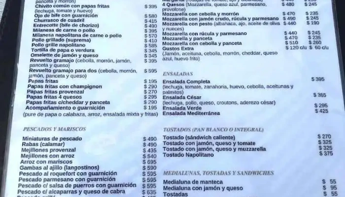 Dedos Point:  Menu - Restaurante