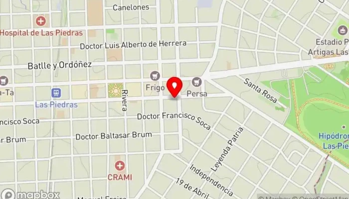 mapa de Dejavu Pizza Pizzería en Las Piedras