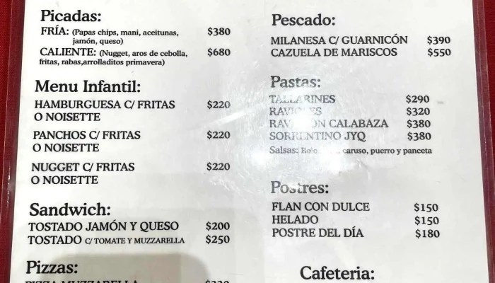 Del Centro:  Menu - Restaurante