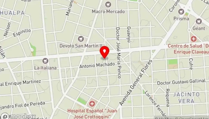 mapa de Deliverydesayunos.com.uy Restaurante de desayunos en Montevideo