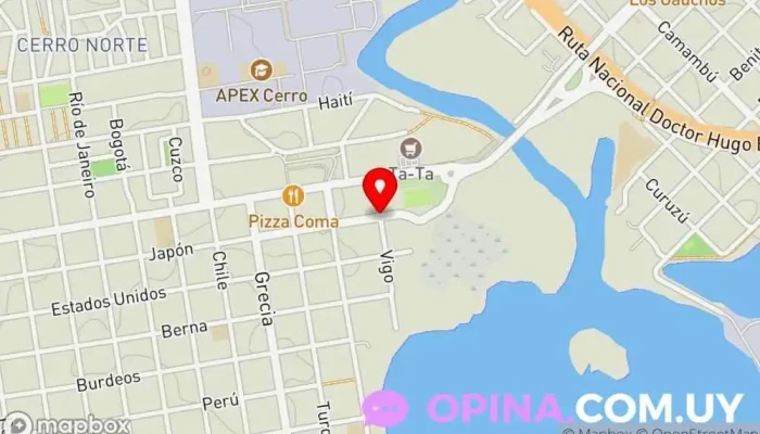 mapa de DENTAL CERRO Oficina médica en Montevideo