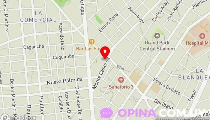 mapa de DENTAL MONTECASEROS Clínica dental en Montevideo