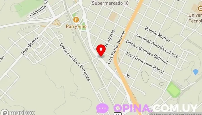 mapa deClínica dental, Dentista, Ortodoncista DENTICAL - Dr. Fabián Cal en Durazno mapa de DENTICAL - Dr. Fabián Cal Clínica dental, Dentista, Ortodoncista en Durazno