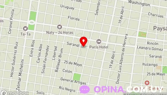 mapa de DERMOLASER PAYSANDÚ Cirujano plástico, Esteticista en Paysandú