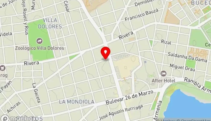 mapa de desmadre pan y café Cafetería en Montevideo