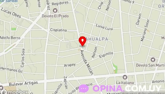 mapa de DeTrés - Escuela de Música Escuela de música en Montevideo