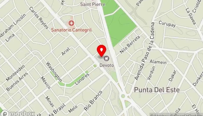 mapa de Devoto Bistró Restaurante en Punta del Este