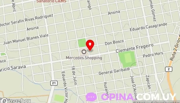 mapa de DG TROUPE DANCE STUDIO Academia de baile en Mercedes