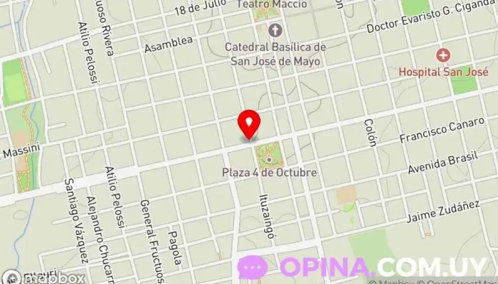 mapa de Diego Perdomo Negocios Inmobiliarios - Sucursal San José de Mayo Agencia inmobiliaria en Departamental