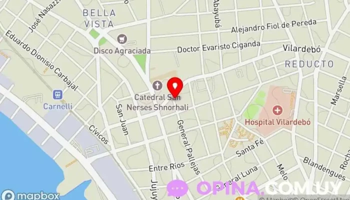 mapa de Dojo Actitud Jiu Jitsu Escuela deportiva en Montevideo