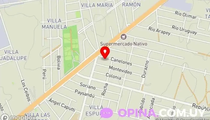 mapa de Dojo Barros Blancos - ISKA Uruguay Escuela deportiva en Barros Blancos