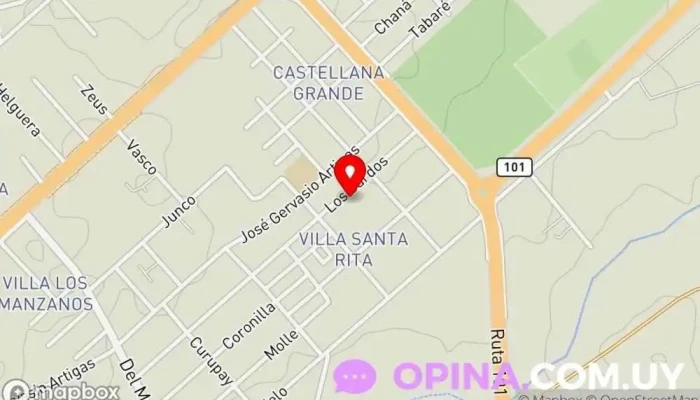 mapa de Dojo Tsubaki no bujin Escuela de artes marciales en Barros Blancos