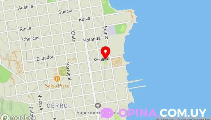 mapa de Dojo Verdirrojo kyudokan Uruguay Escuela en Montevideo