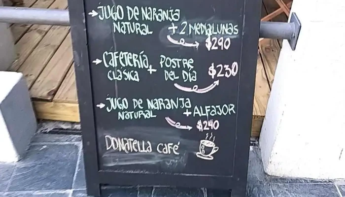 Donatella Cafe Menu