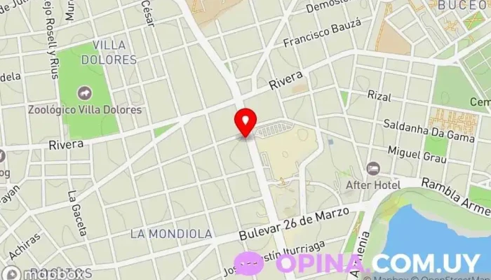 mapa de Dra. Carla Figoli Clínica dental, Dentista cosmético, Periodoncista de implantes dentales, Dentista, Ortodoncista, Dentista infantil en Montevideo