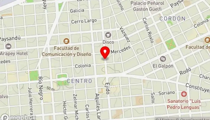 mapa de Dragón Restaurante asiático, Restaurante chino en Montevideo