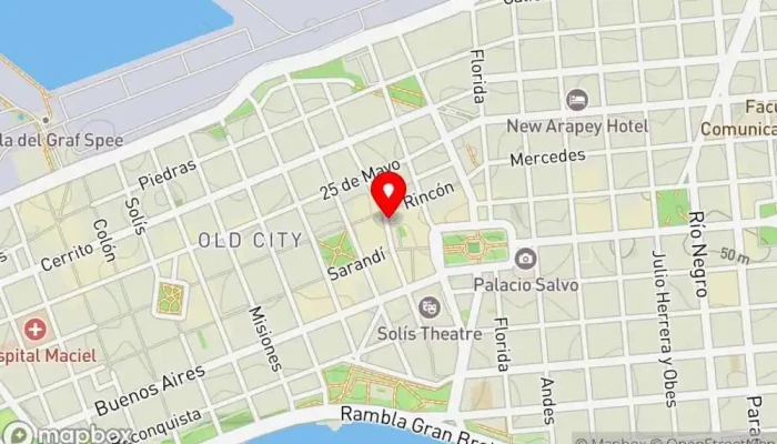 mapa de Dueto Cocina Urbana Restaurante de alta cocina en Montevideo