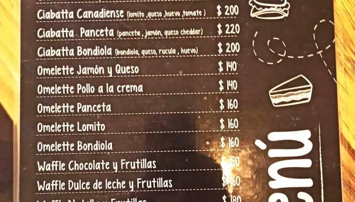 Dulce Tentacion Pasteleria Artesanal Y Cafe Menu