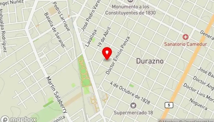 mapa de Durazno Atracción turística en Durazno