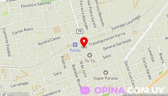 mapa de EAM (Escuela de artes de la música) Centro educativo en Pando