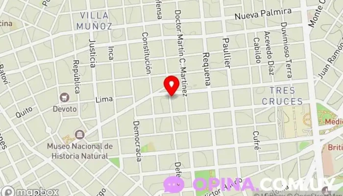 mapa de Edificio Tres Cruces Plaza Edificio de apartamentos en Montevideo