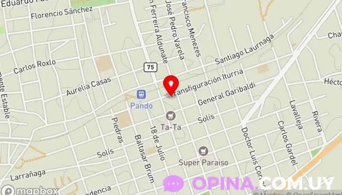 mapa de EducArte Centro de Capacitación Centro de aprendizaje a distancia, Centro de formación en Pando