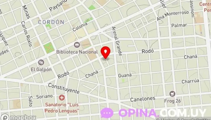 mapa de Eduland - Cordón Institución educativa, Academia de inglés, Academia de idiomas en Montevideo