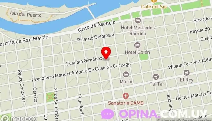 mapa de E.EDU.PRO.MER. Escuela de Enfermeria Mercedes Escuela en Mercedes