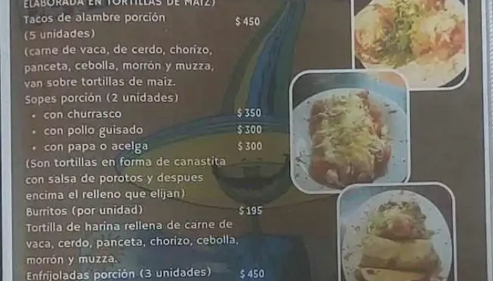 El Azteca Charrua Menu