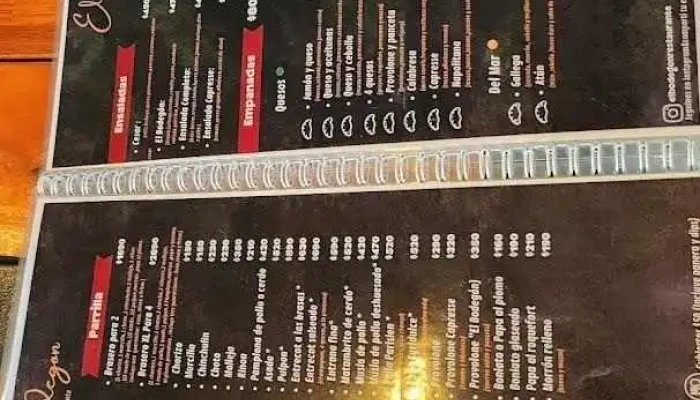 El Bodegon Menu