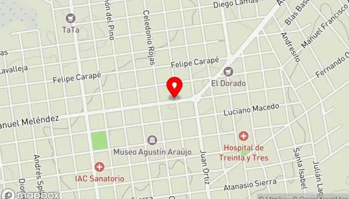 mapa de EL BUEN SABOR Restaurante en Treinta y Tres