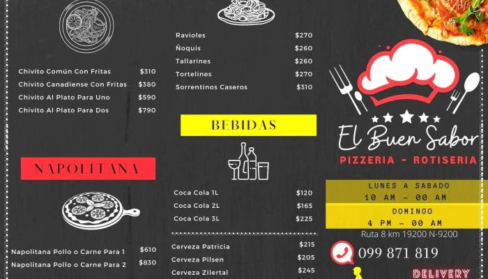 El Buen Sabor:  Menu - Restaurante uruguayo