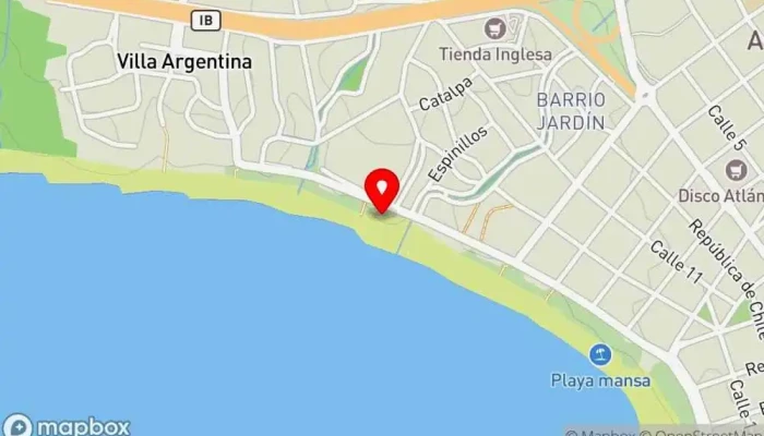 mapa de El Chiringuito Restaurante en Atlántida