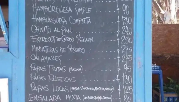 El Chiringuito:  Menu