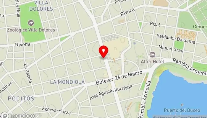 mapa de El Club de la Milanesa Restaurante en Montevideo