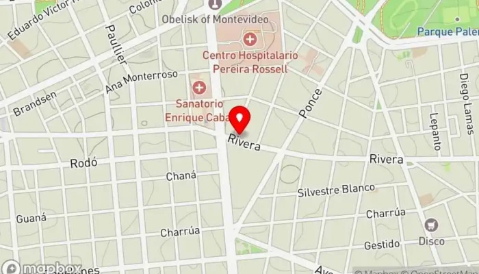 mapa de El Club de la Papa Frita Restaurante de comida rápida, Restaurante de brunch, Cafetería, Restaurante familiar, Hamburguesería, Heladería, Pizzería, Restaurante en Montevideo