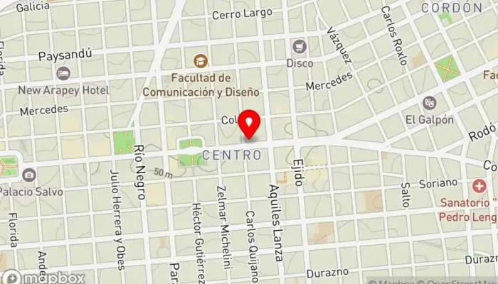 mapa de El Club de la Papa Frita Restaurante de comida rápida en Montevideo