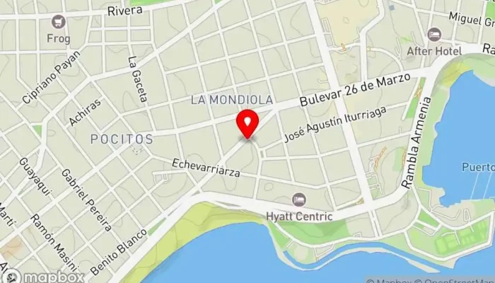 mapa de El Desembarco Pocitos Hamburguesería en Montevideo