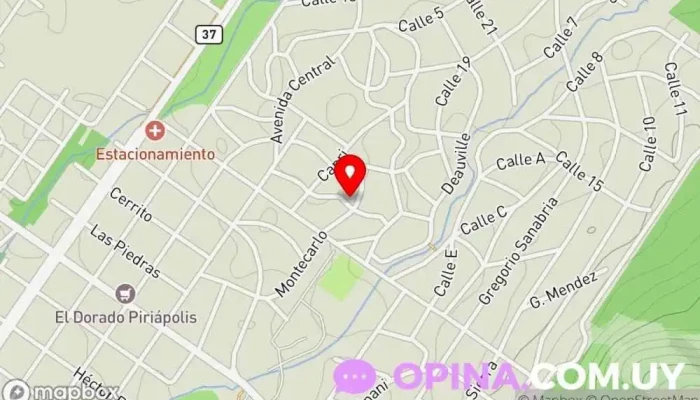 mapa de El Encuentro Escuela en Piriápolis